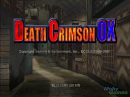 Death Crimson OX Title Screen